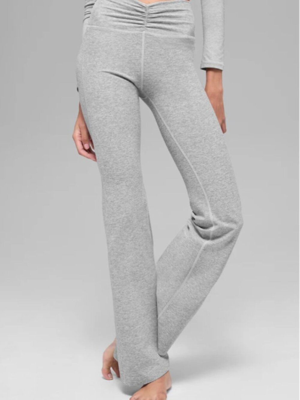 ALO Alosoft Intuition High-Waist Bootcut Athletic Heather Grey
